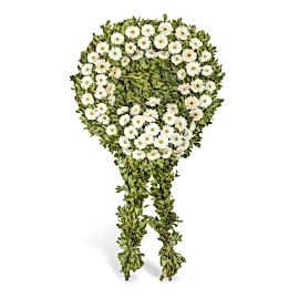  Marmaris Çiçek Gönder Beyaz Gerbera Cenaze Çelengi